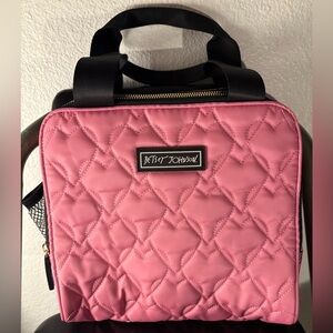 Betsy Johnson pink lunch tote. Excellent condition.